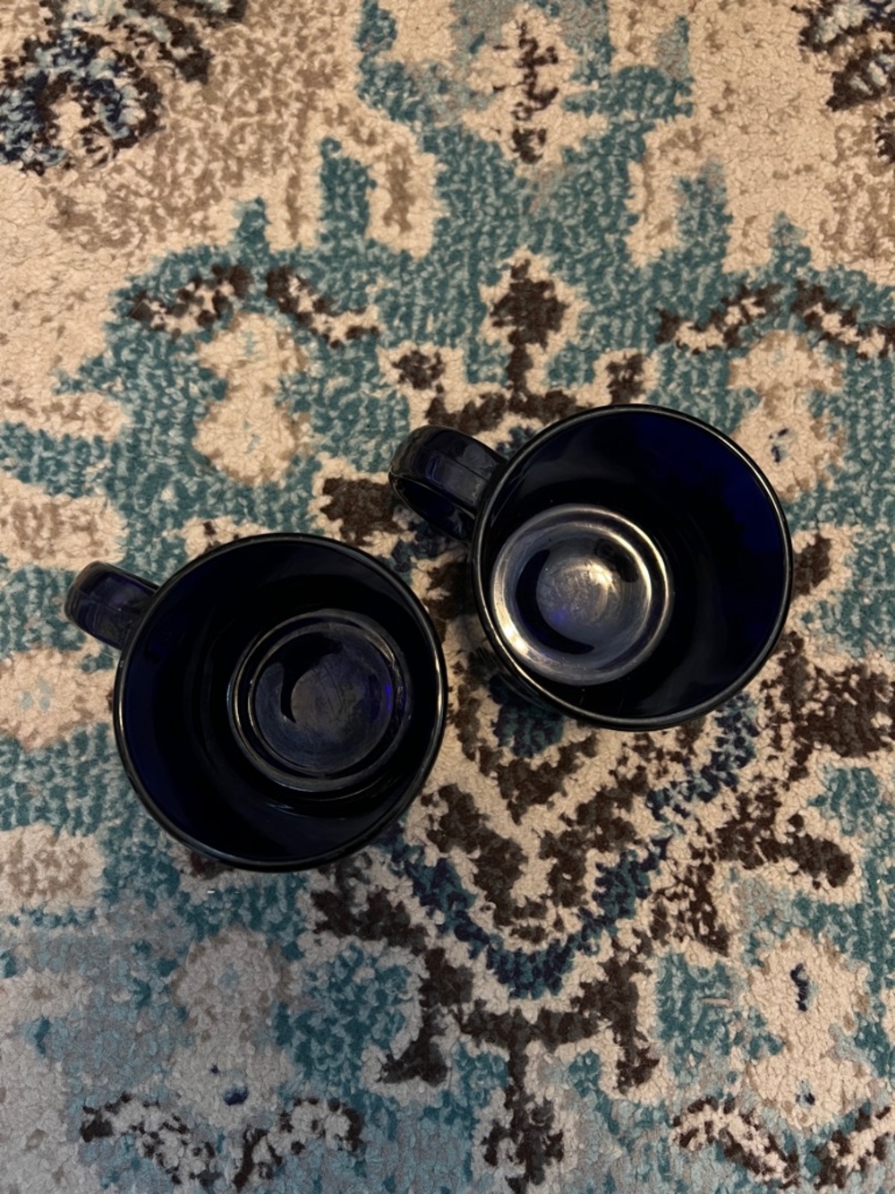 Vintage Libbey Celestial Colbolt Blue Mugs Set of 2 - Picture 4 of 5